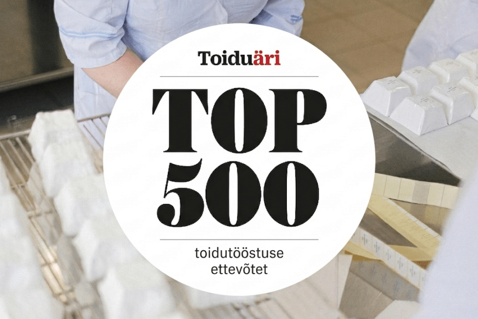 Toiduäri koostas äriregistri avaandmete põhjal Eesti toidutööstuse edetabeli 500 ettevõttega.